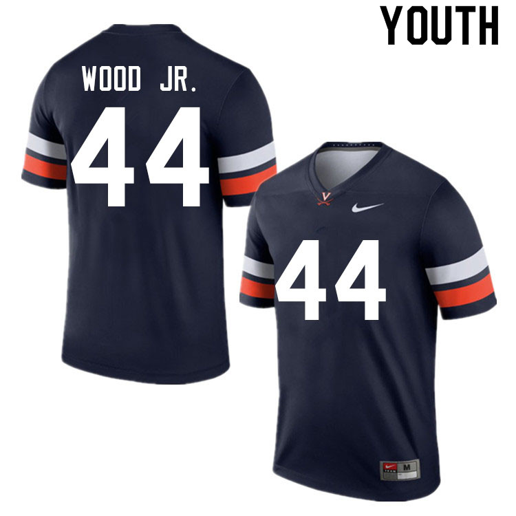 Youth #44 Sackett Wood Jr. Virginia Cavaliers College Football Jerseys Sale-Navy - Click Image to Close